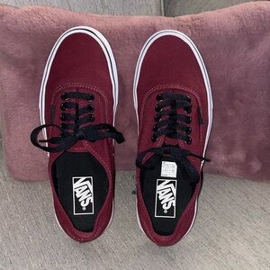 Vans Burgundy and Black Men's Shoes